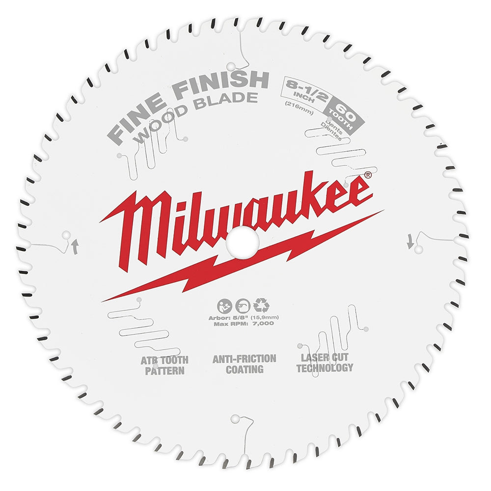 Milwaukee 48-40-0826 8-1/2 in. 60-Tooth Fine Finish Circular Saw Blade