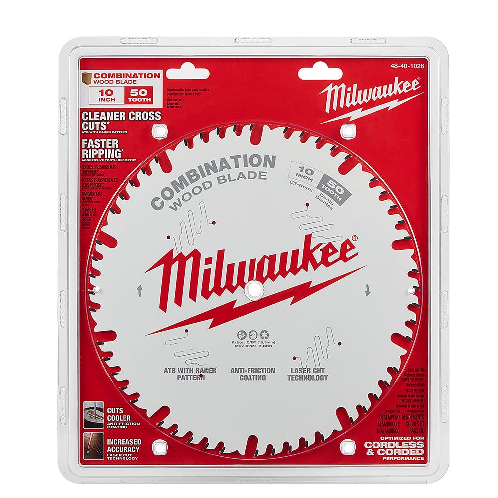 Milwaukee 48-40-1026 10 in. 50-Tooth Combination Circular Saw Blade