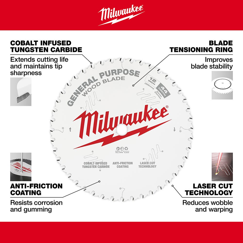 Milwaukee 48-40-1036 10 in. 40-Tooth + 60-Tooth Two-Pack Circular Saw Blades