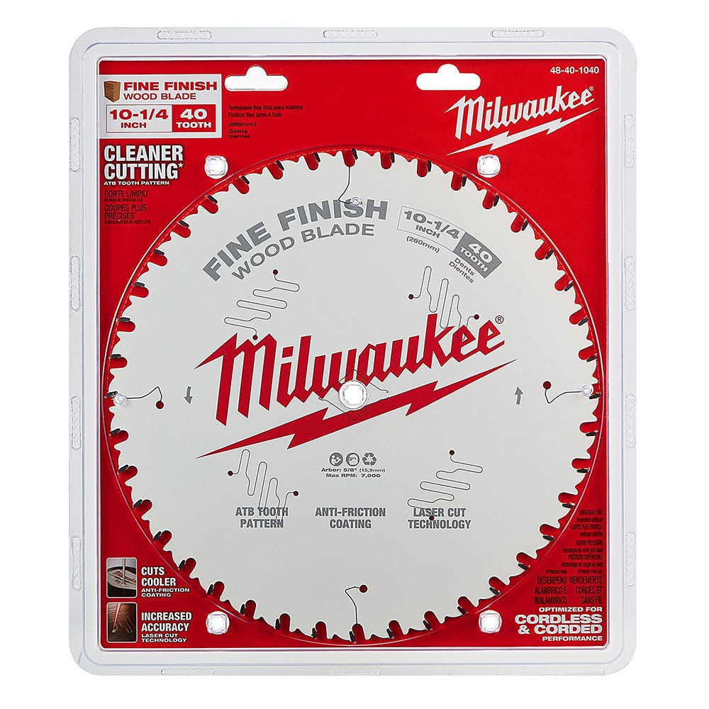 Milwaukee 48-40-1040 10-1/4 in. 40-Tooth Fine Finish Circular Saw Blade