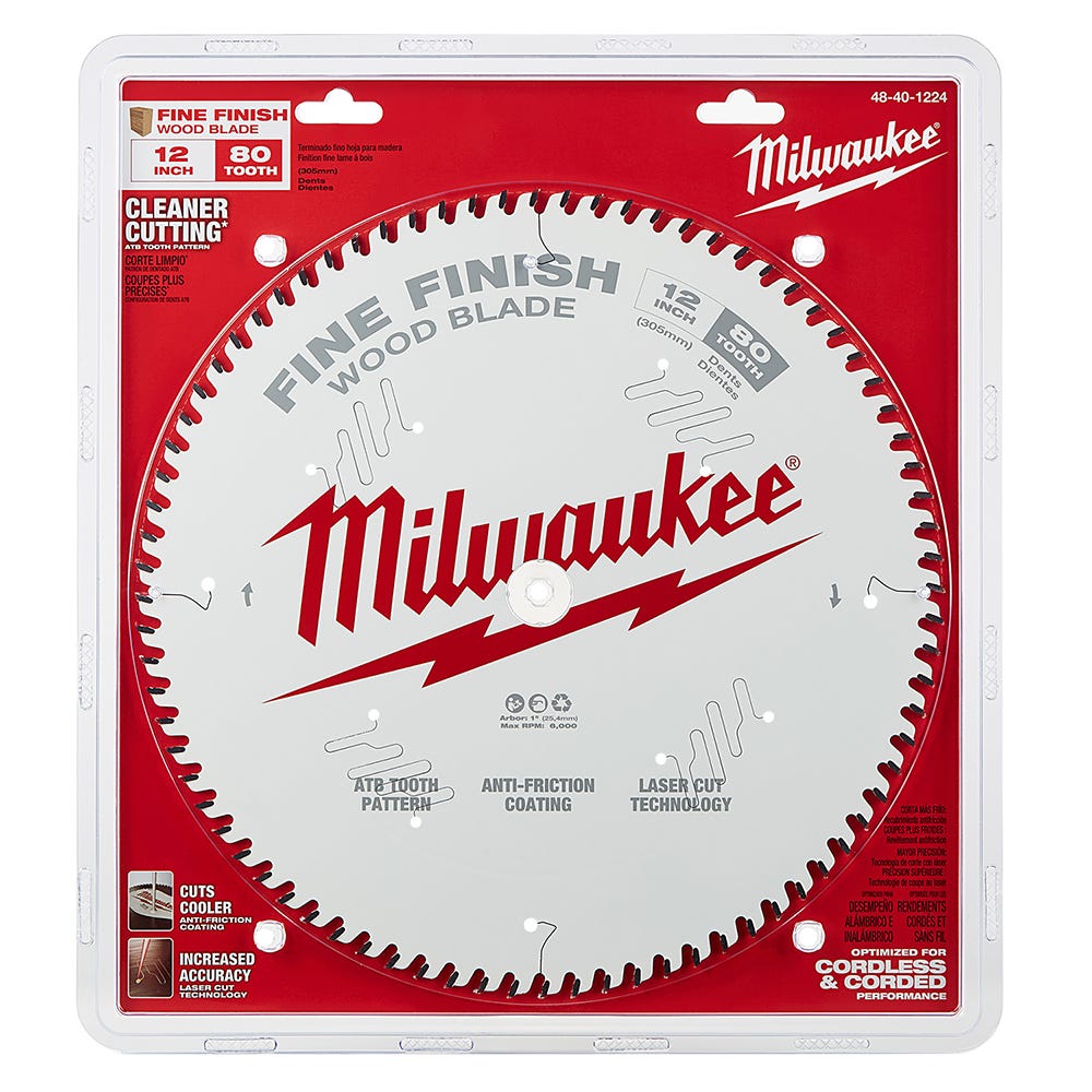 Milwaukee 48-40-1224 12 in. 80-Tooth Fine Finish Circular Saw Blade