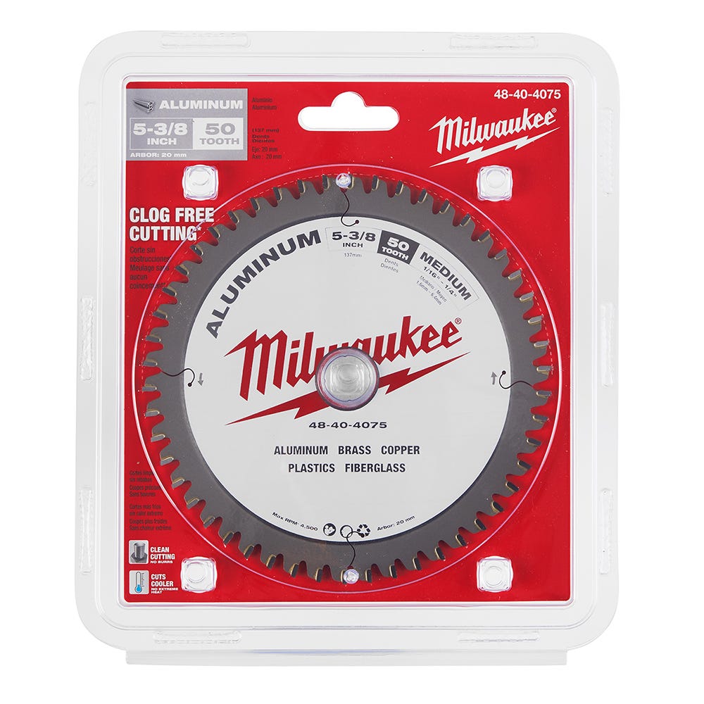 Milwaukee 48-40-4075 5-3/8 in. 50 Teeth Non-Ferrous Metal Circular Saw Blade