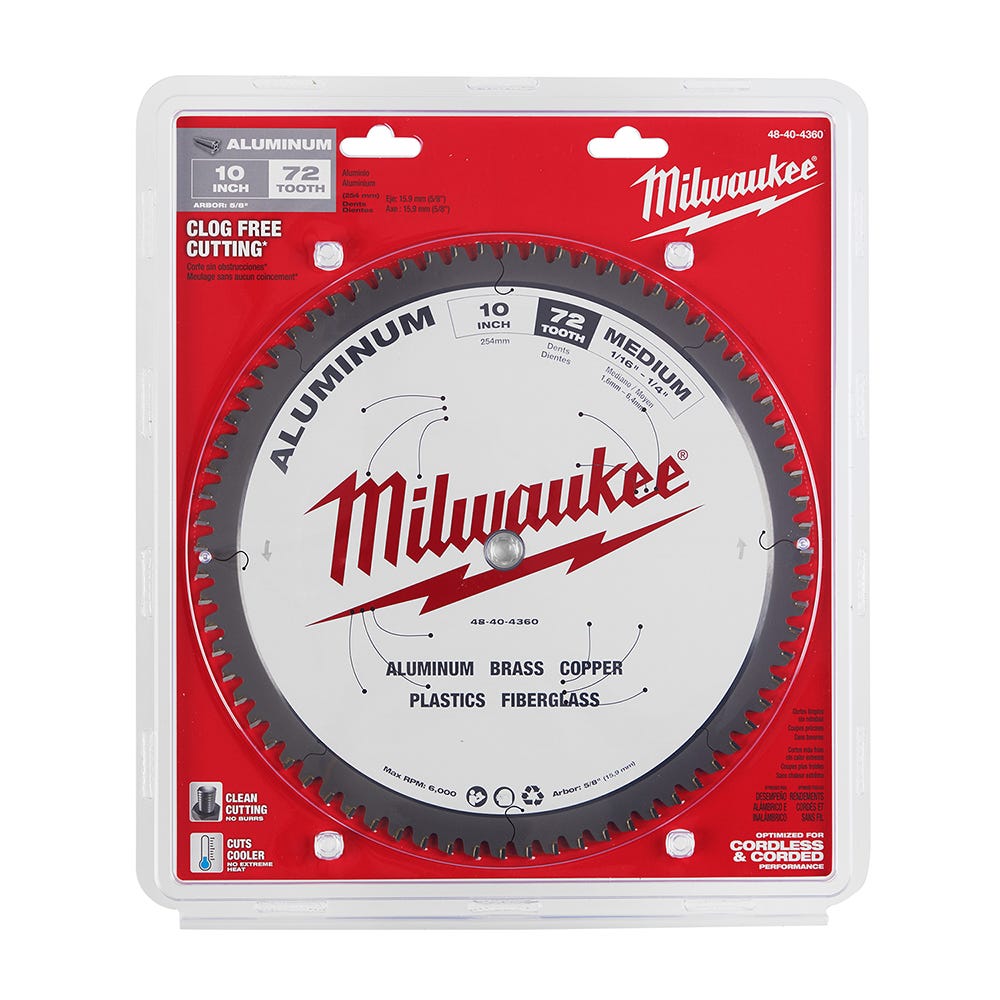 Milwaukee 48-40-4360 10 in. Aluminum Cutting Circular Saw Blade