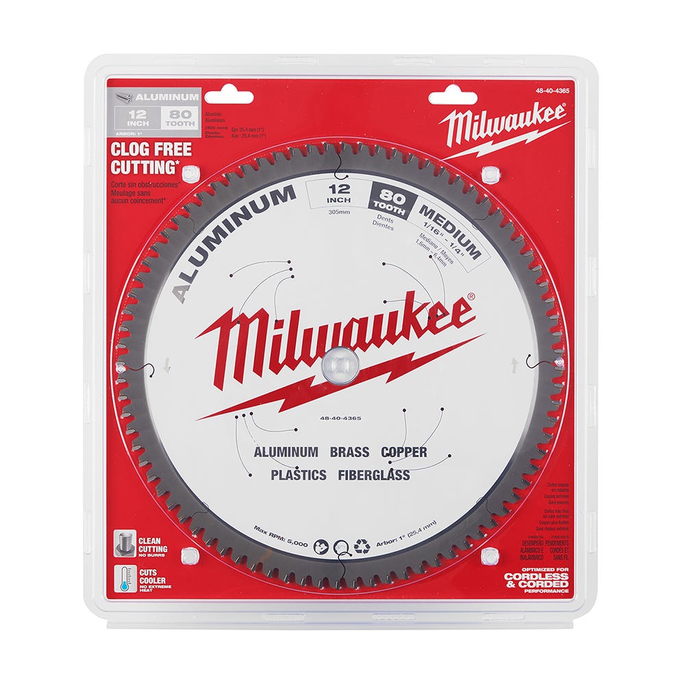 Milwaukee 48-40-4365 12 in. Aluminum Cutting Circular Saw Blade