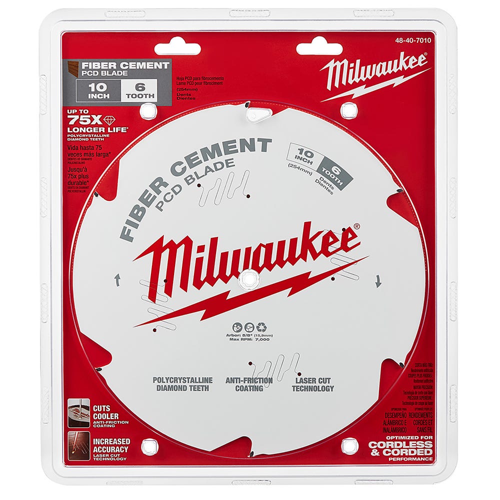 Milwaukee 48-40-7010 10 in. PieceD/Fiber Cement Circular Saw Blade