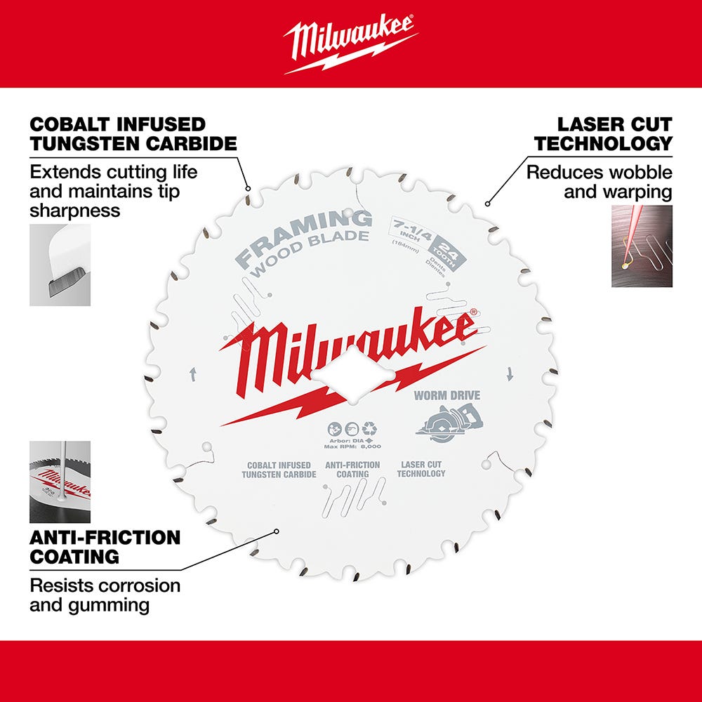 Milwaukee 48-41-0723 Worm Drive Circular Saw Blade