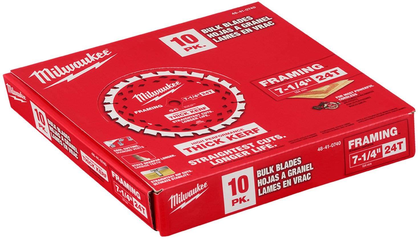 Milwaukee 48-41-0740 7-1/4 in. 24T Thick Kerf Framing Circular Saw Blade