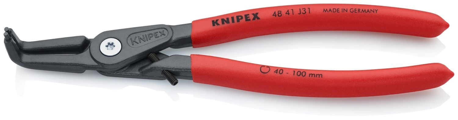 Knipex 48 41 J31 Internal 90&deg; Angled Precision Snap Ring Pliers-Limiter