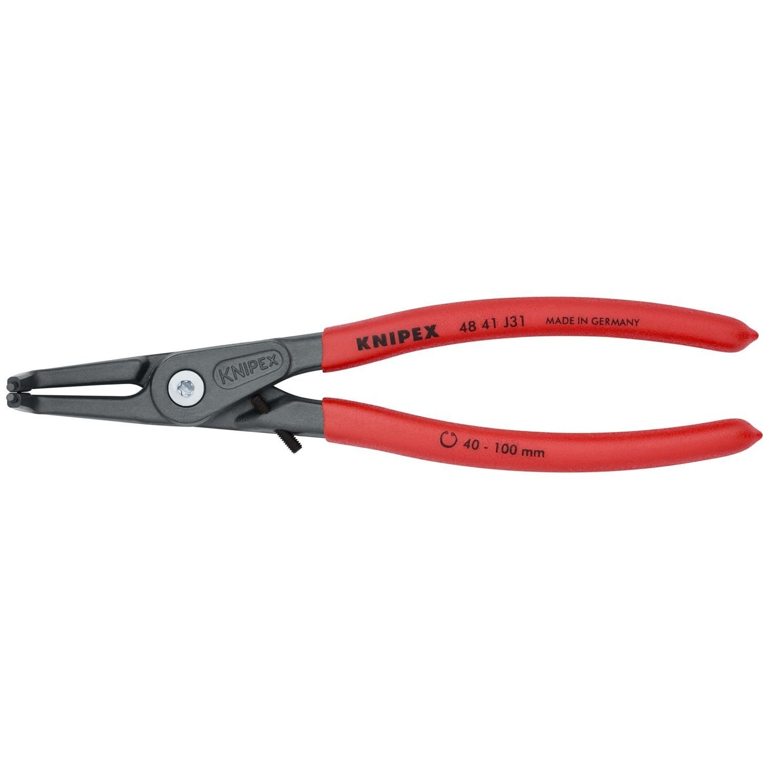 Knipex 48 41 J31 Internal 90&deg; Angled Precision Snap Ring Pliers-Limiter