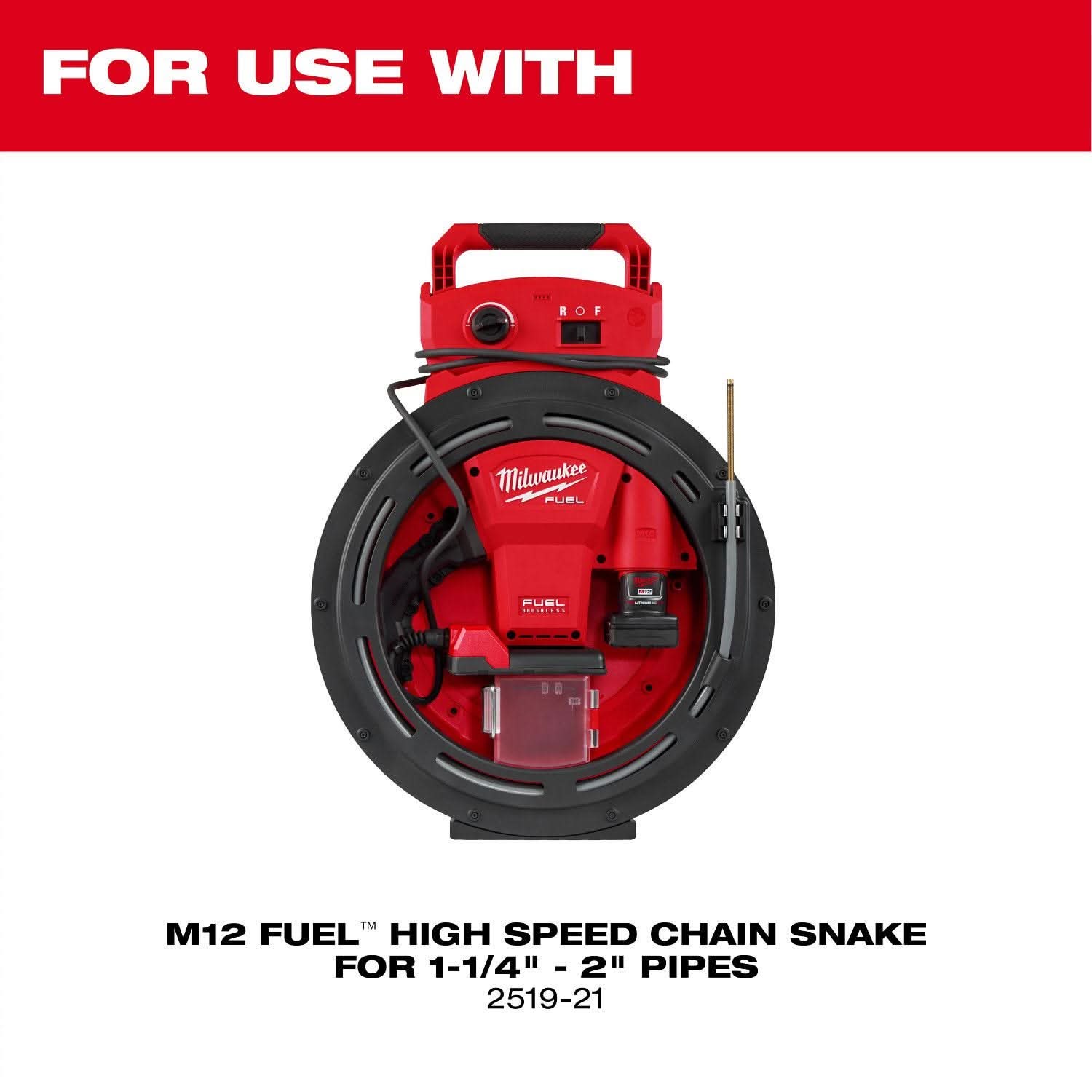 Milwaukee 48-53-3036 2" Carbide Chain Knocker for 1/4" Chain Snake Cable