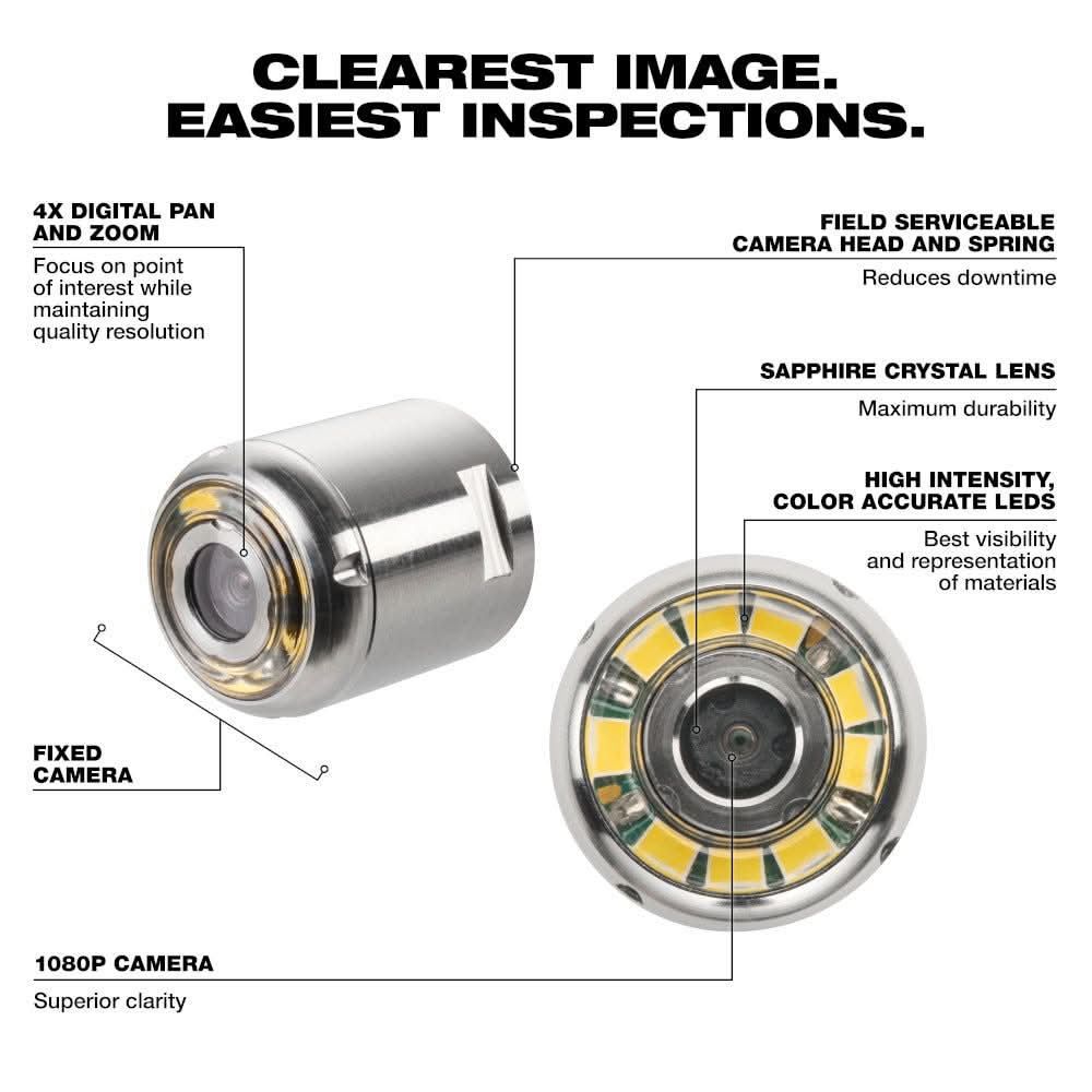 Milwaukee 48-53-3323 16mm Replacement Camera Head Kit for M12 65' Ultra Flex Compact Inspection Camera