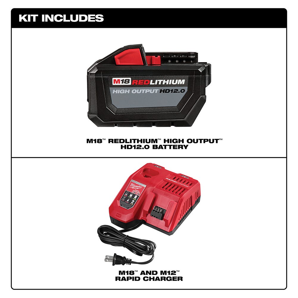 Milwaukee 48-59-1200 M18 REDLITHIUM HIGH OUTPUT 12.0Ah HD Starter Kit