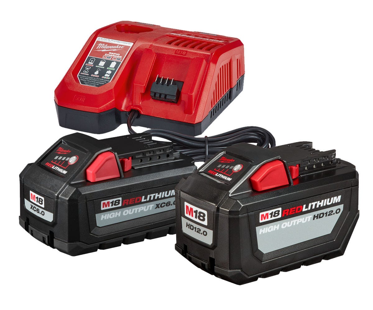Milwaukee 48-59-1200P M18 REDLITHIUM HIGH OUTPUT 12Ah + 6Ah Starter Kit