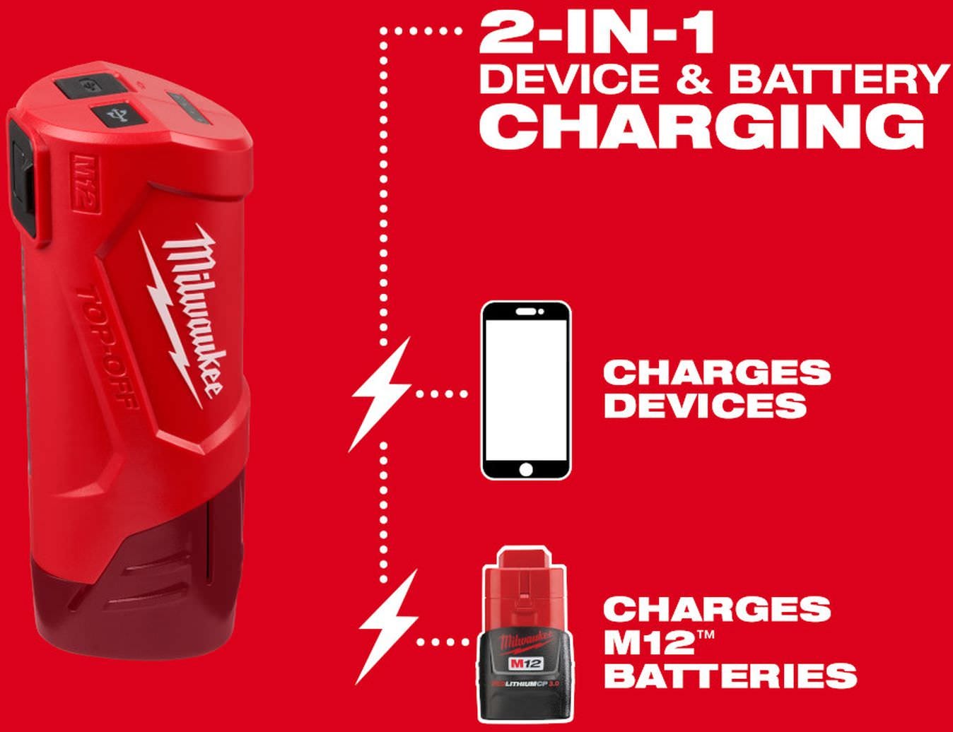 Milwaukee 48-59-1211 M12 TOP-OFF Power Supply and Charger