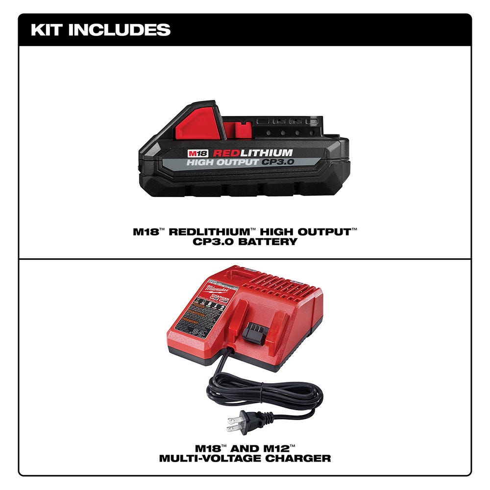 Milwaukee 48-59-1835 M18 REDLITHIUM HIGH OUTPUT CP 3.0Ah Starter Kit