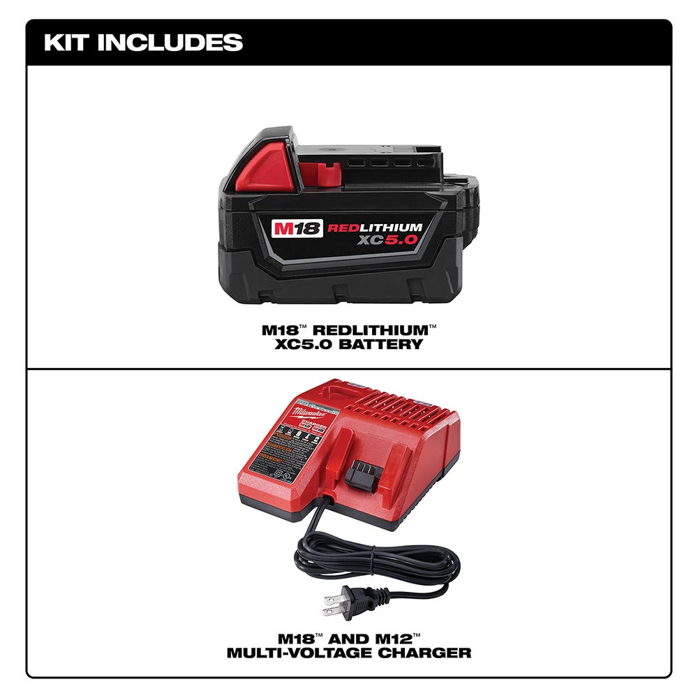 Milwaukee 48-59-1850 M18 REDLITHIUM XC5.0 System Starter Kit