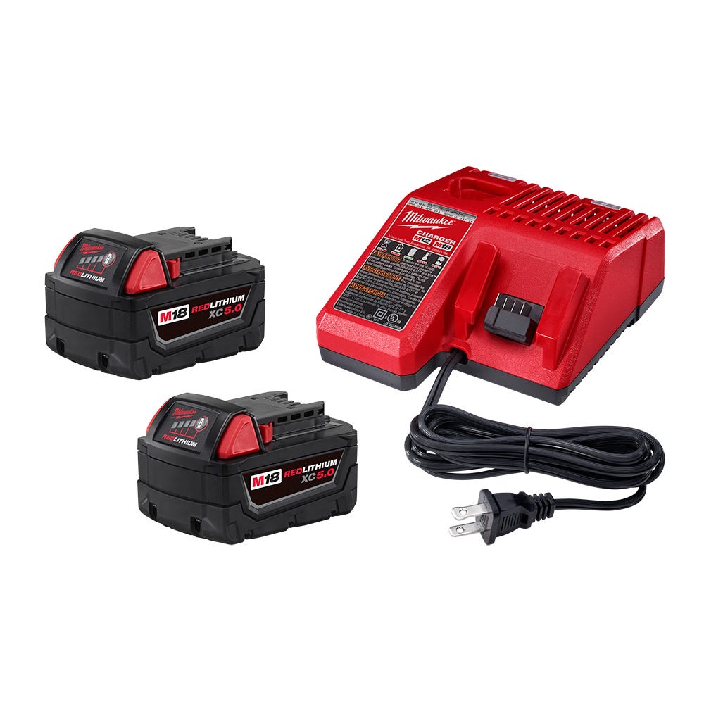 Milwaukee M18 REDLITHIUM XC5.0 System Starter Kit with 2-Pack Battery