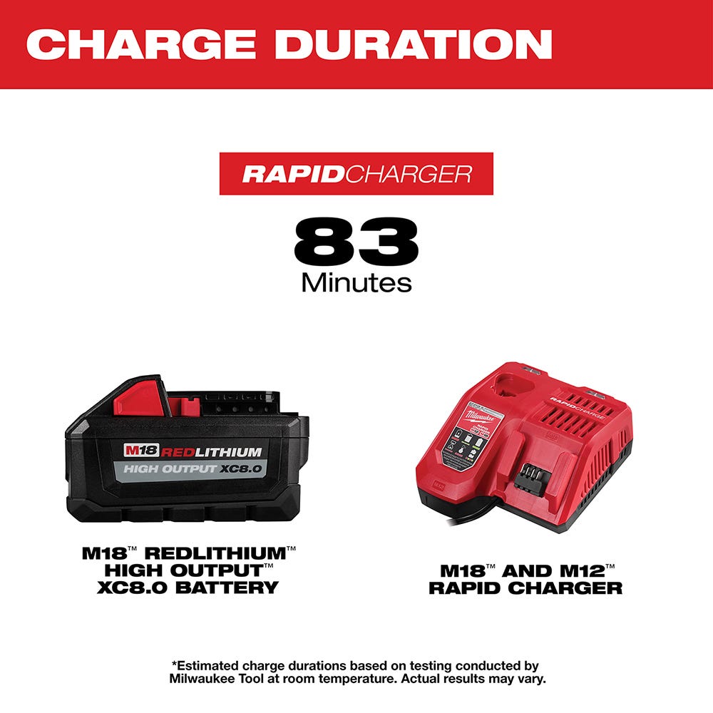Milwaukee 48-59-1880 M18 REDLITHIUM HIGH OUTPUT XC 8.0Ah Starter Kit