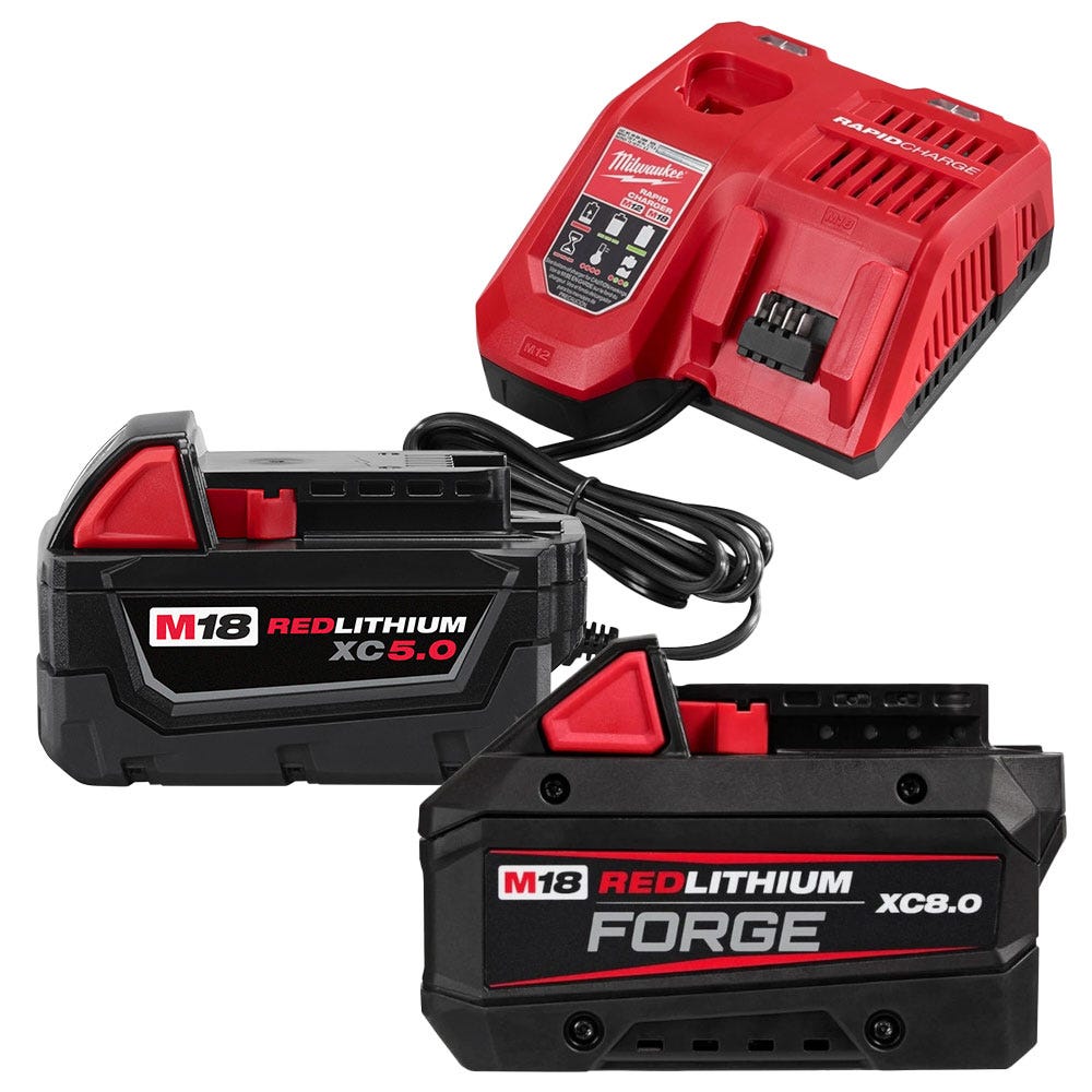 Milwaukee M18 REDLITHIUM FORGE XC 8.0Ah + M18 XC 5.0Ah Starter Kit