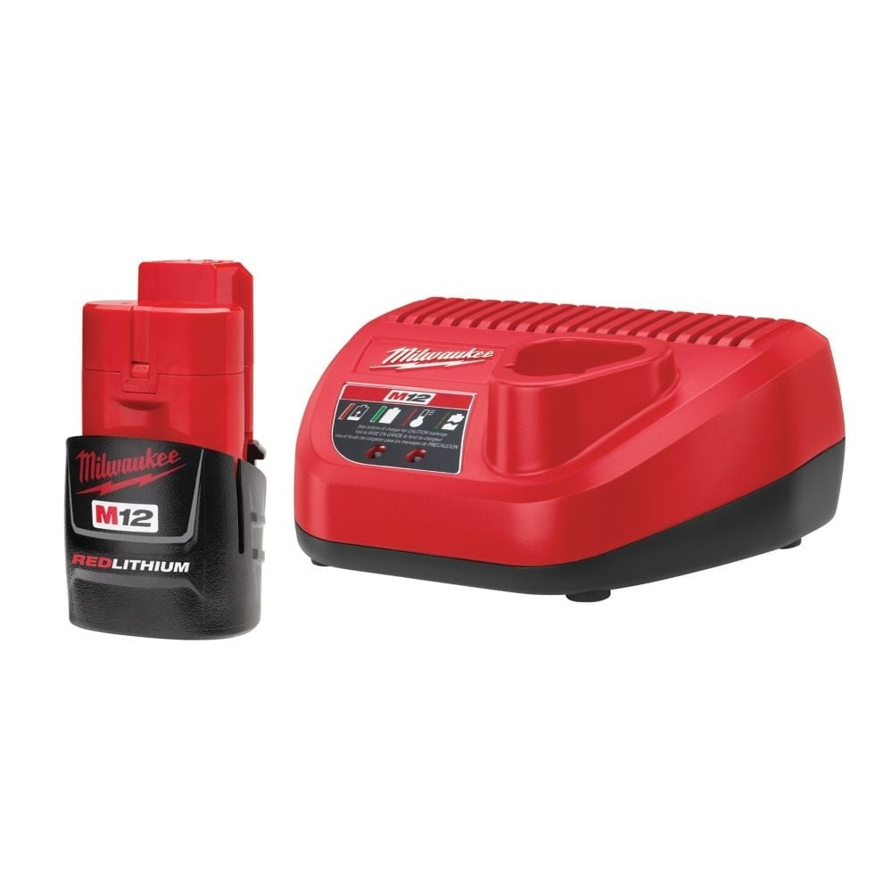 Milwaukee 48-59-2411 M12 Compact CP 1.5 Ah REDLITHIUM Battery and Charger Starter Kit