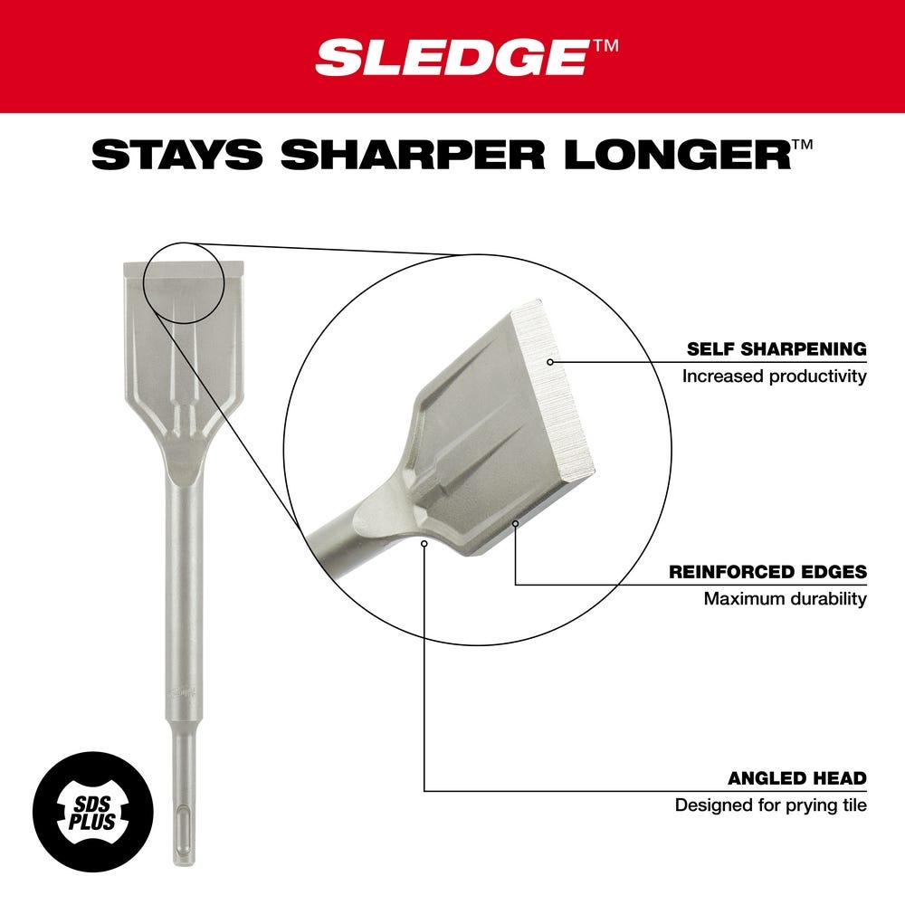 Milwaukee 48-62-6030 SDS PLUS SLEDGE 1-7/8" Tile Chisel