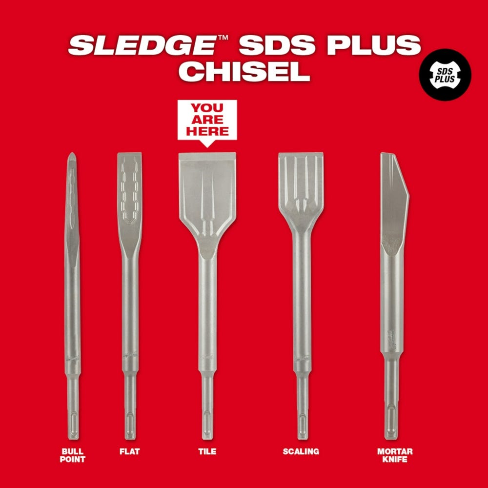 Milwaukee 48-62-6030 SDS PLUS SLEDGE 1-7/8" Tile Chisel
