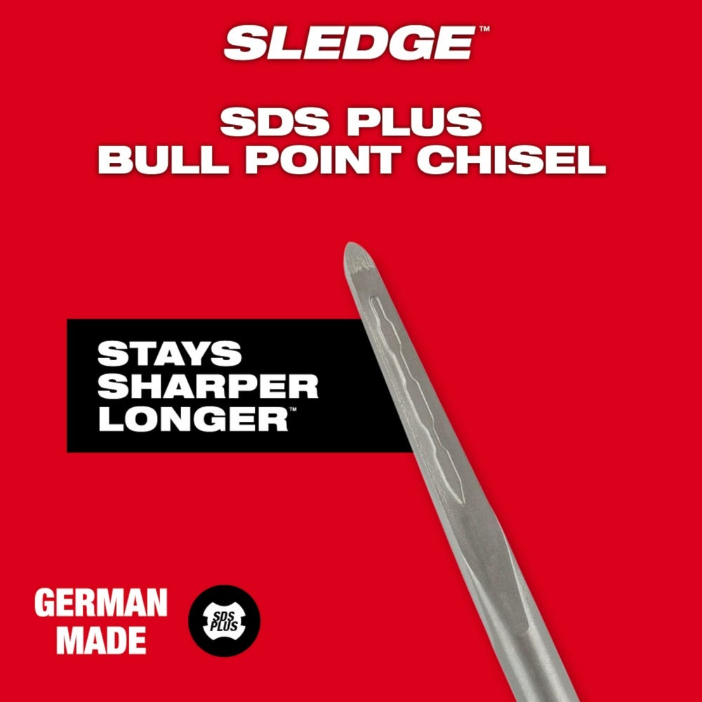 Milwaukee 48-62-6050 SDS PLUS SLEDGE 10" Bull Point Chisel