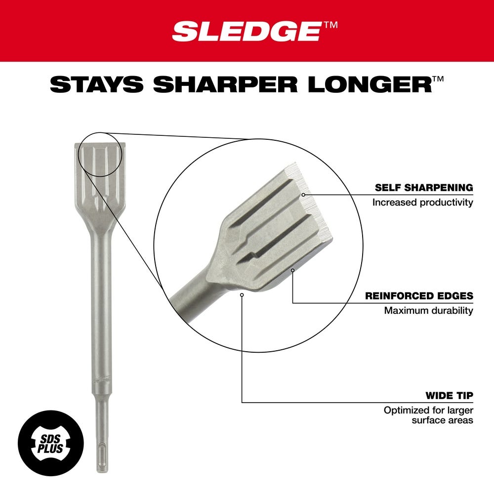 Milwaukee 48-62-6056 SDS PLUS SLEDGE 1-1/2" Scaling Chisel