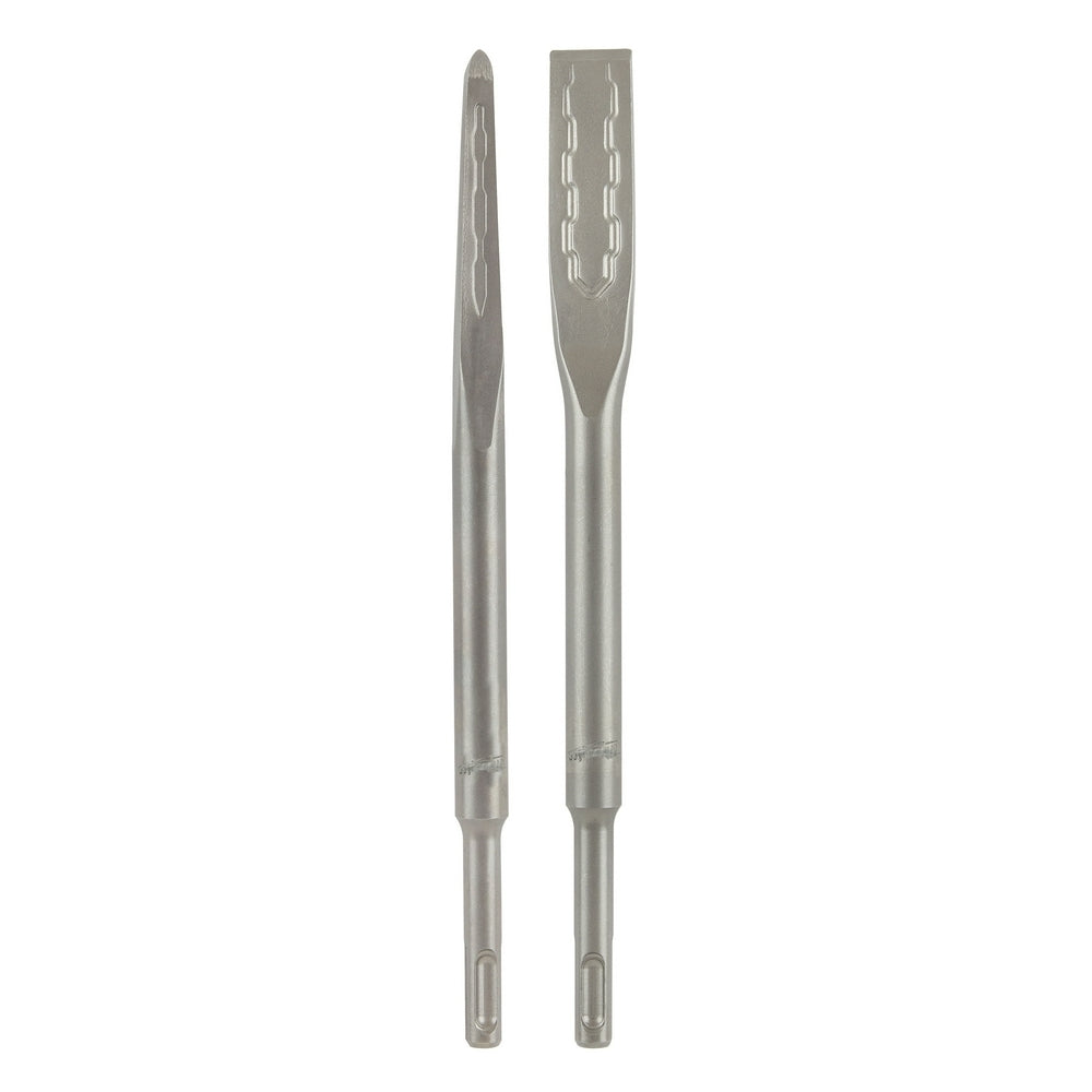 Milwaukee 48-62-6080 SDS PLUS SLEDGE Bull Point & Flat Chisel 2 Pack