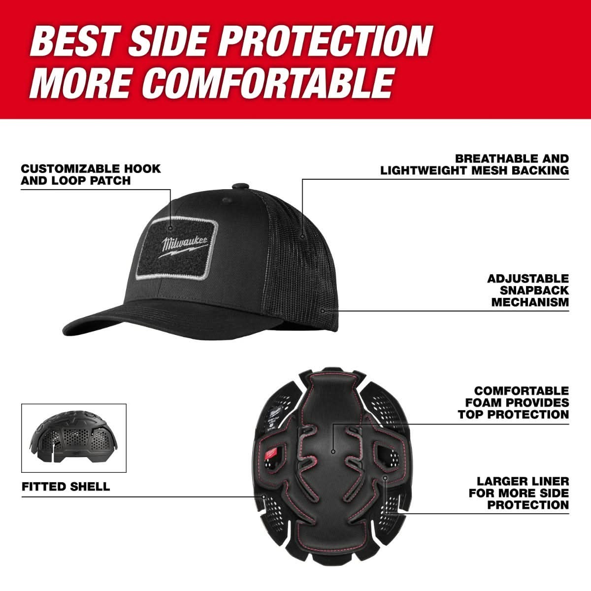 Milwaukee 48-73-1063 Snapback Bump Cap