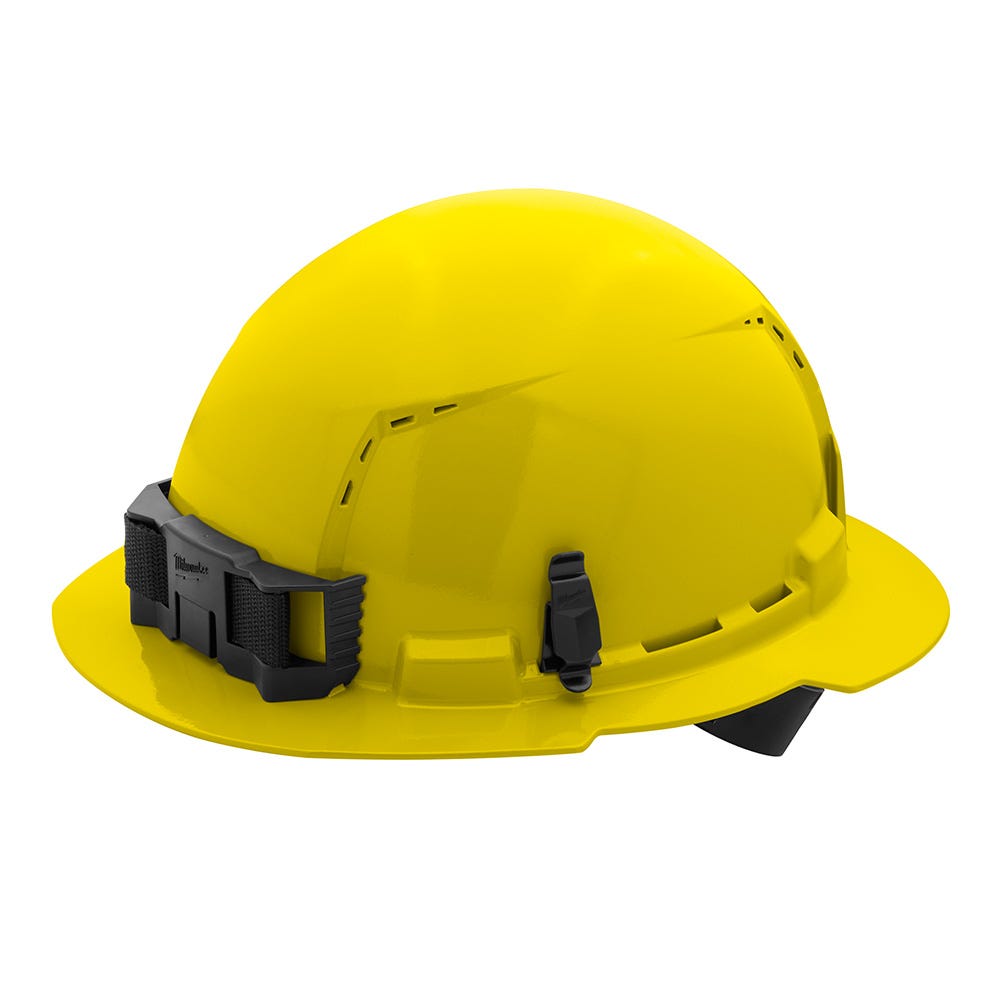 Milwaukee Full Brim Vented Hard Hat with 4PT Ratcheting Suspension Type 1 Class C