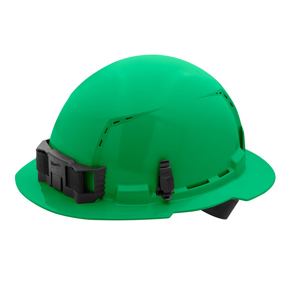 Milwaukee Full Brim Vented Hard Hat with 4PT Ratcheting Suspension Type 1 Class C