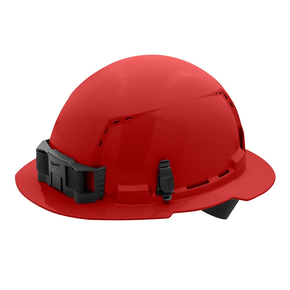 Milwaukee Full Brim Vented Hard Hat with 4PT Ratcheting Suspension Type 1 Class C