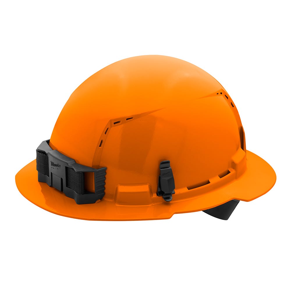 Milwaukee Full Brim Vented Hard Hat with 4PT Ratcheting Suspension Type 1 Class C