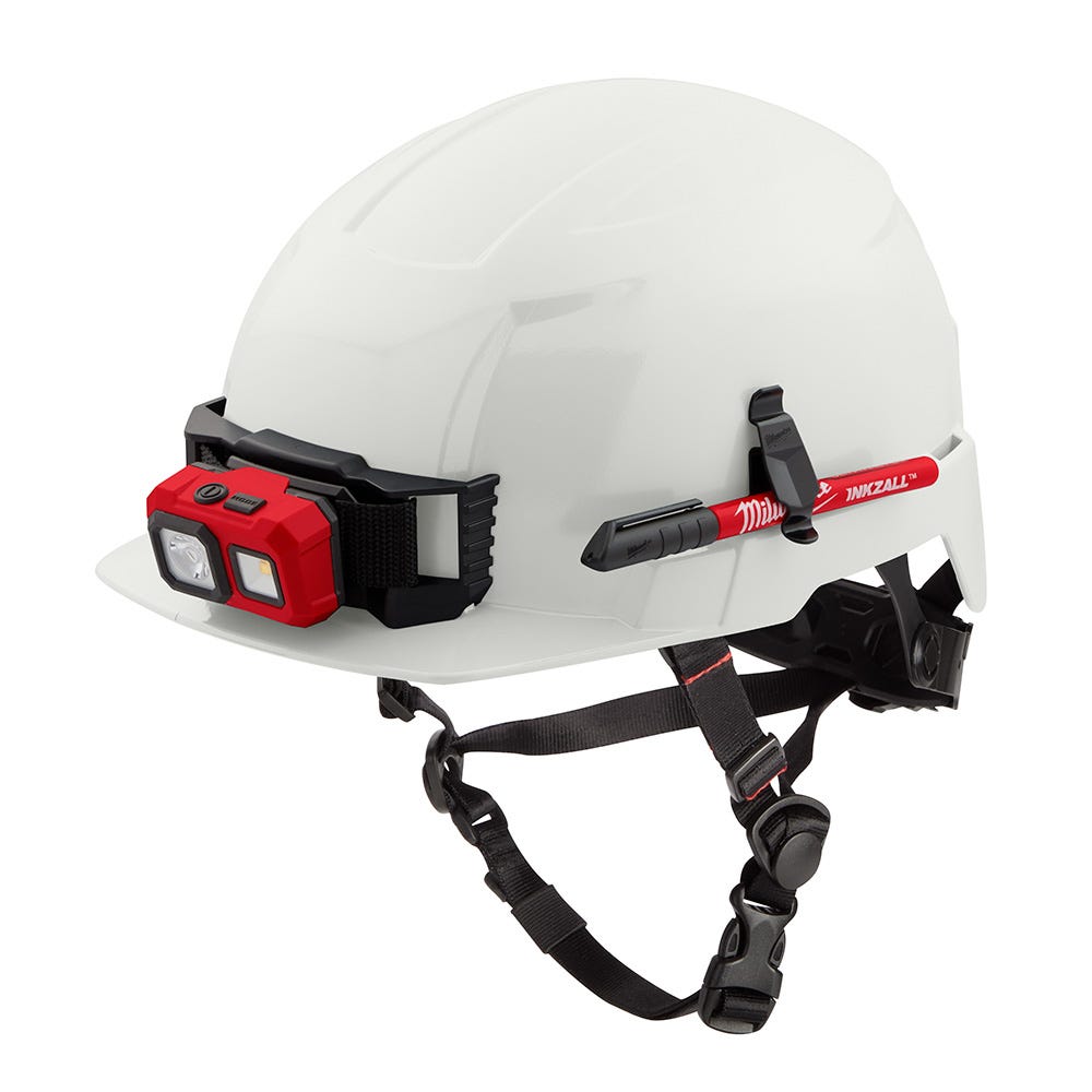 Milwaukee 48-73-1321 White Front Brim Safety Helmet - Type 2, Class E