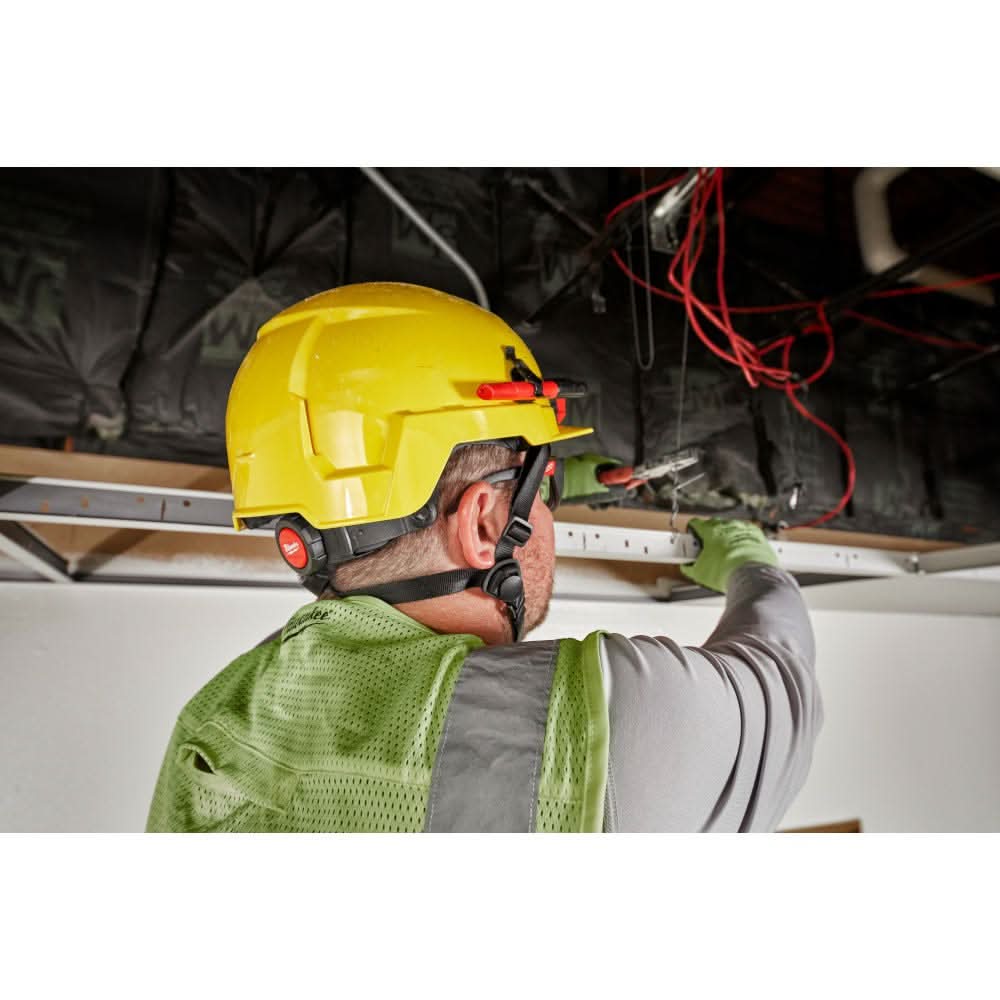 Milwaukee 48-73-1329 Red Front Brim Safety Helmet - Type 2, Class E