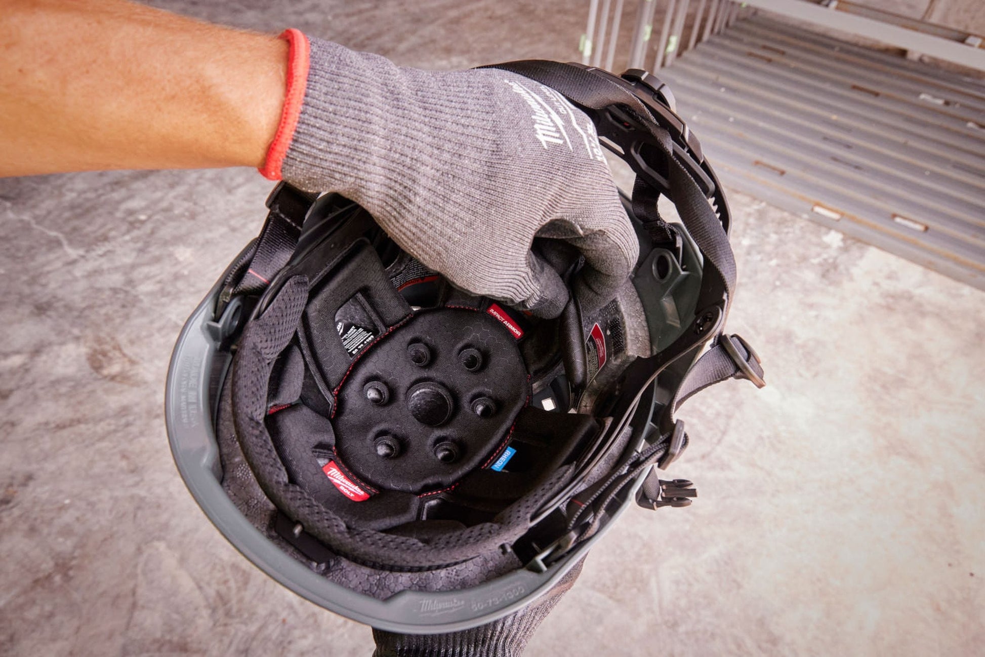 Milwaukee 48-73-1357 BOLT Green Safety Helmet with IMPACT ARMOR Liner (USA) - Type 2, Class E