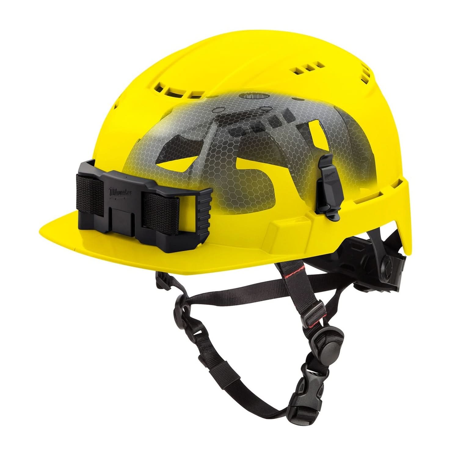 Milwaukee 48-73-1366 BOLT Yellow Front Brim Vented Safety Helmet with IMPACT ARMOR Liner (USA) - Type 2, Class C