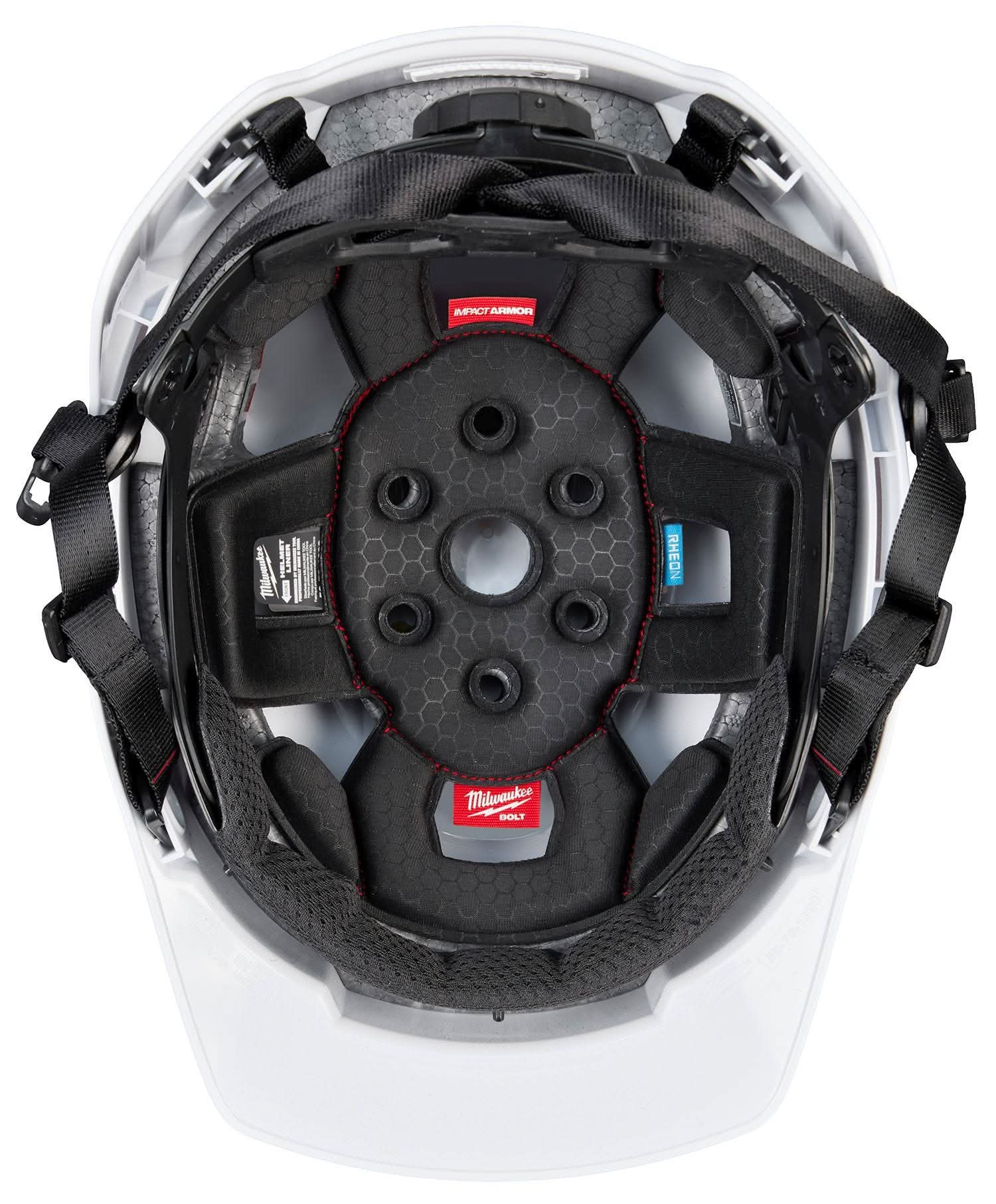 Milwaukee 48-73-1373 BOLT Red Front Brim Safety Helmet with IMPACT ARMOR Liner (USA) - Type 2, Class E