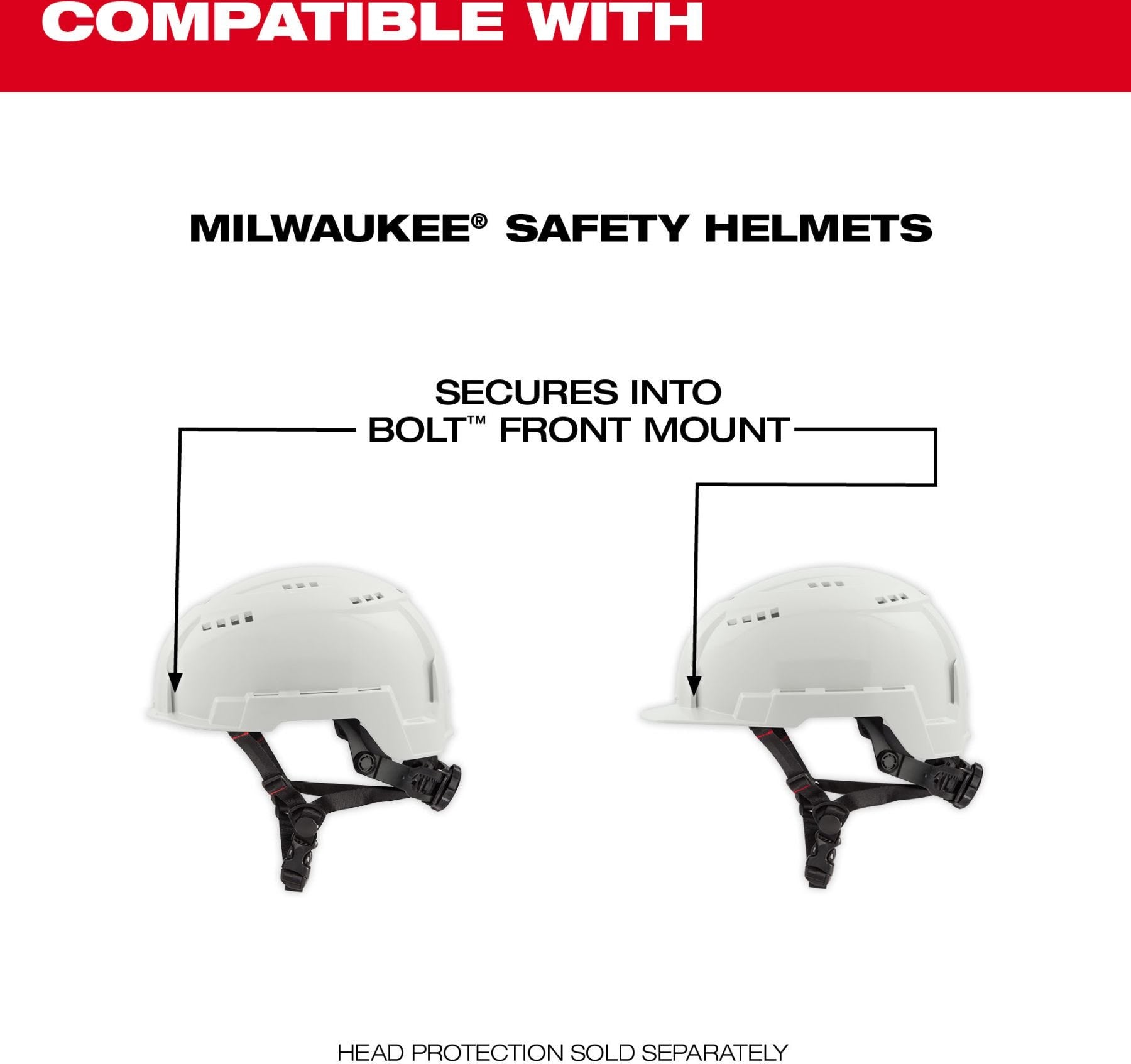 Milwaukee 48-73-1411 BOLT Eye Visor - Clear Dual Coat Lens (Compatible with Milwaukee Safety Helmets)