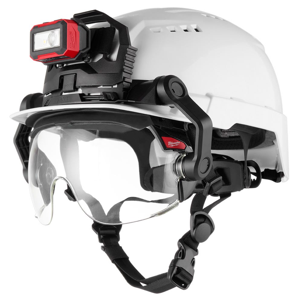 Milwaukee 48-73-1412 BOLT Gasketed Eye Visor - Clear Dual Coat Lens (Compatible with Milwaukee BOLT Safety Helmets & BOLT Hard Hats)