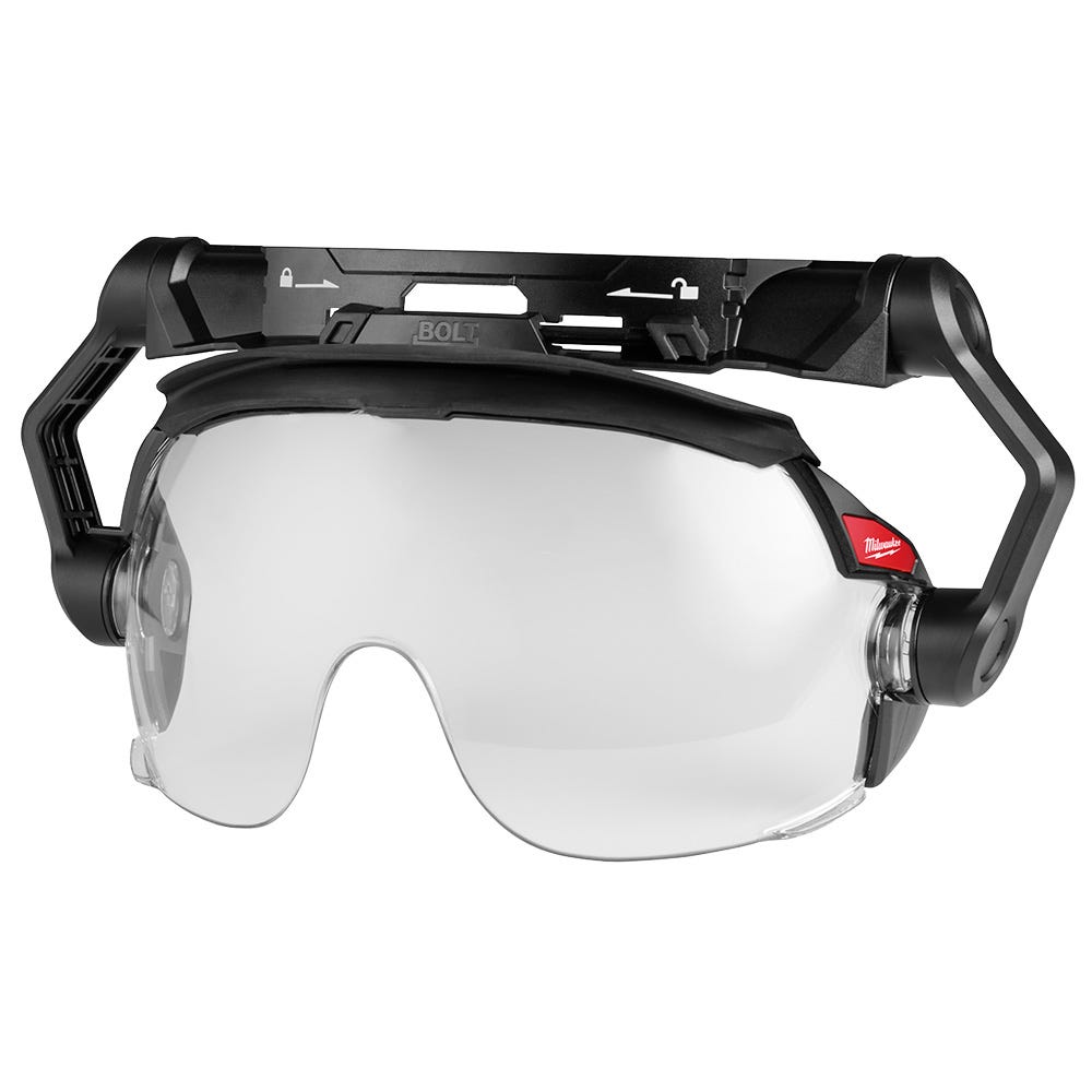 Milwaukee 48-73-1412 BOLT Gasketed Eye Visor - Clear Dual Coat Lens (Compatible with Milwaukee BOLT Safety Helmets & BOLT Hard Hats)
