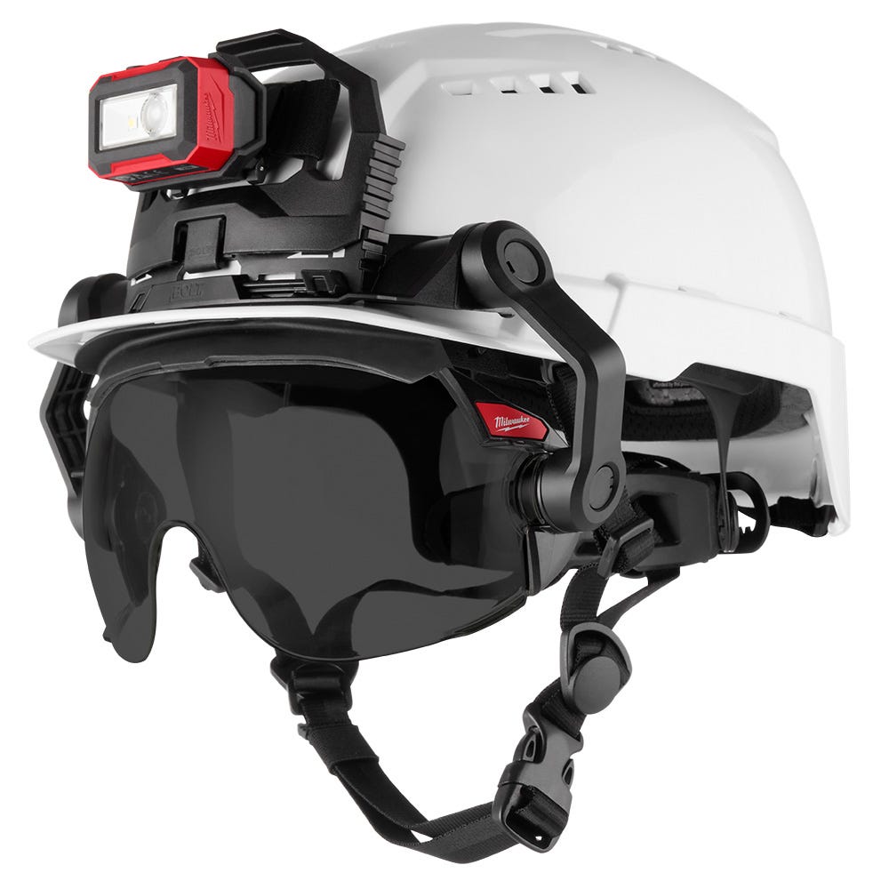 Milwaukee 48-73-1417 BOLT Gasketed Eye Visor - Tinted Dual Coat Lens (Compatible with Milwaukee BOLT Safety Helmets & BOLT Hard Hats)