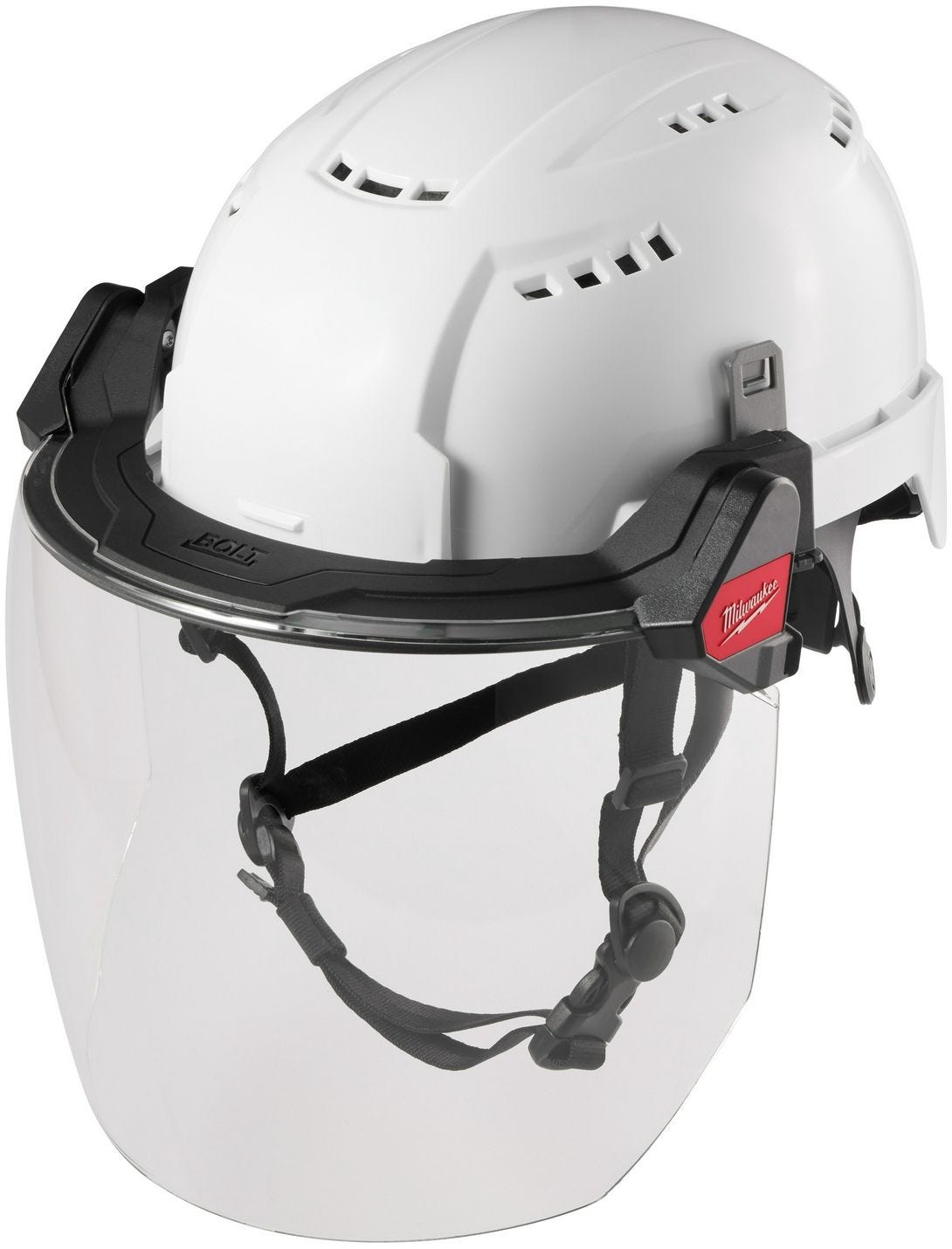 Milwaukee 48-73-1420 BOLT Full Face Shield - Clear Dual Coat Lens (Compatible with Milwaukee Safety Helmets & Hard Hats)