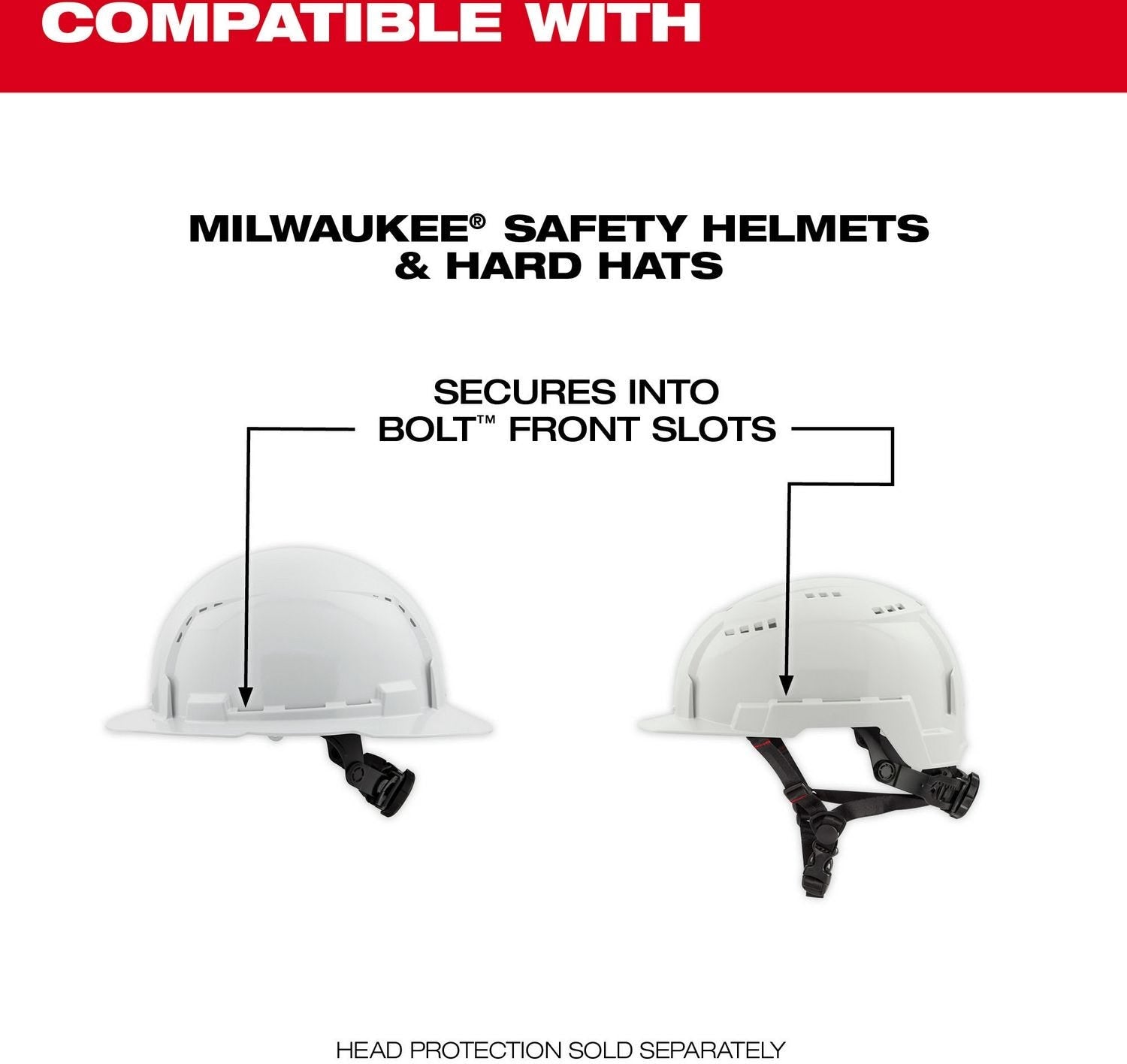 Milwaukee 48-73-1420 BOLT Full Face Shield - Clear Dual Coat Lens (Compatible with Milwaukee Safety Helmets & Hard Hats)