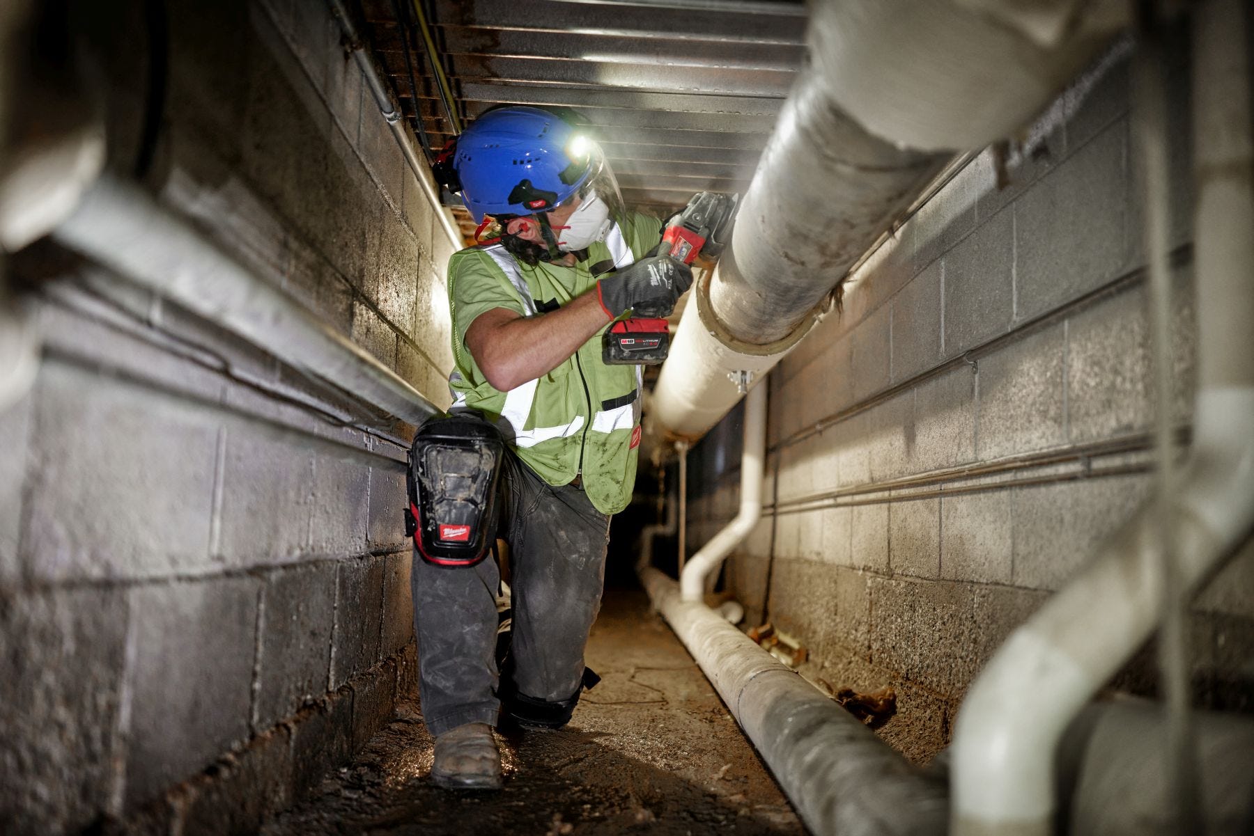 Milwaukee 48-73-1421 BOLT Full Face Shield - Clear Dual Coat Lens (Compatible with Milwaukee Safety Helmet [No Brim])