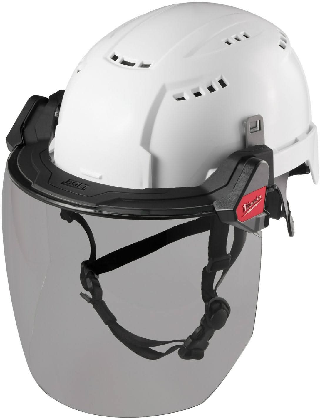 Milwaukee 48-73-1425 BOLT Full Face Shield - Gray Dual Coat Lens (Compatible with Milwaukee Safety Helmets & Hard Hats)