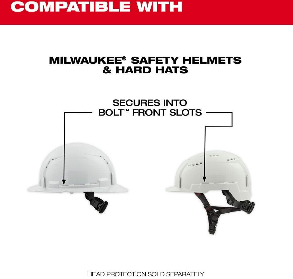 Milwaukee 48-73-1425 BOLT Full Face Shield - Gray Dual Coat Lens (Compatible with Milwaukee Safety Helmets & Hard Hats)