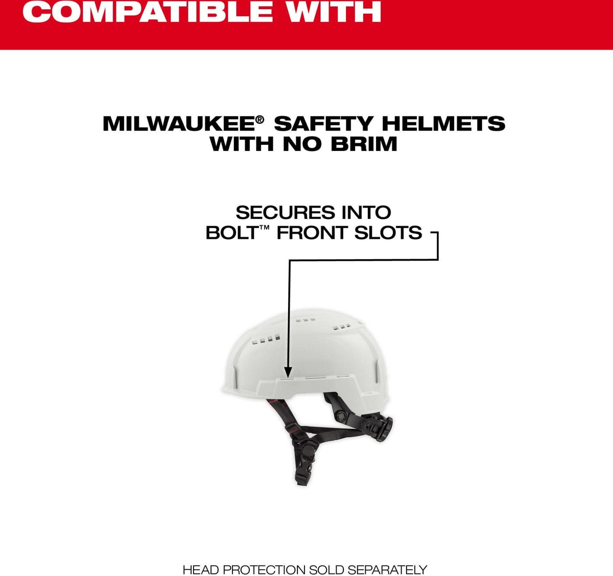 Milwaukee 48-73-1426 BOLT Full Face Shield - Gray Dual Coat Lens (Compatible with Milwaukee Safety Helmet [No Brim])
