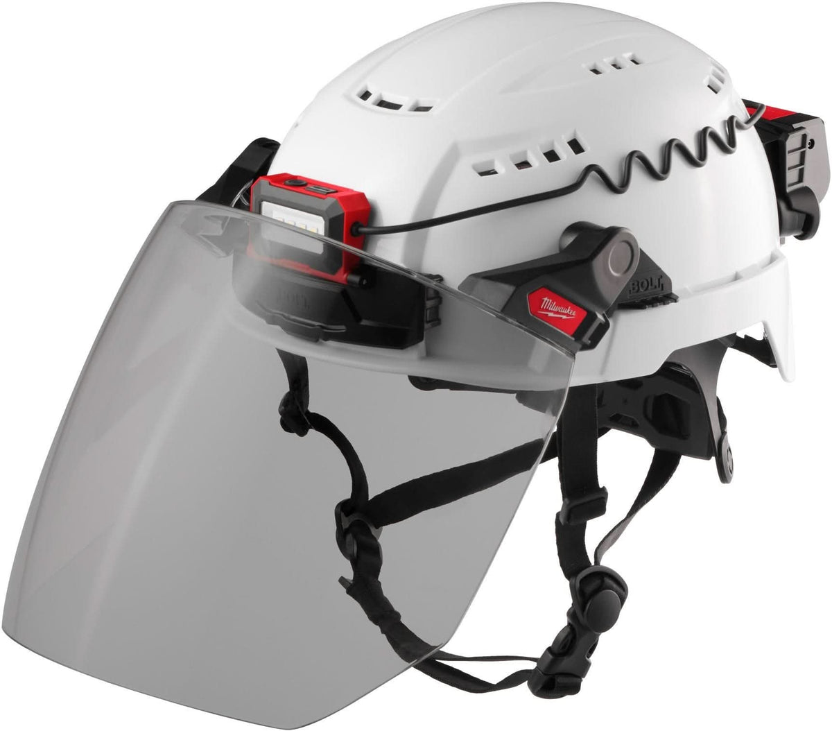 Milwaukee 48-73-1426 BOLT Full Face Shield - Gray Dual Coat Lens (Compatible with Milwaukee Safety Helmet [No Brim])